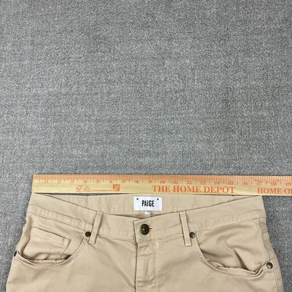 Paige Jeans Mens 34 Normandie Tan Japanese Twill Chino Straight - Picture 16 of 16